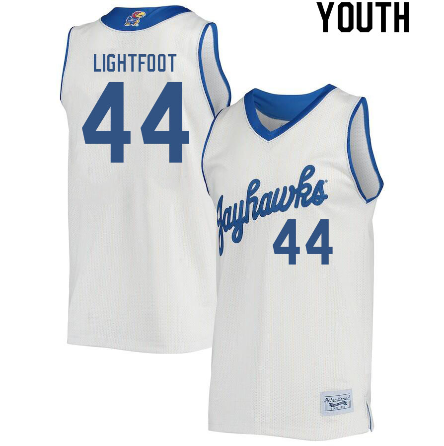 Youth #44 Mitch Lightfoot Kansas Jayhawks College Basketball Jerseys Sale-Retro
